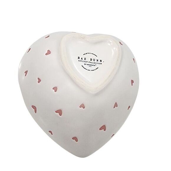 Rae Dunn Set of 2 Heart Shaped Ceramic Ramen‎ Noodle Bowl With Chopsticks NEW - Picture 12 of 16